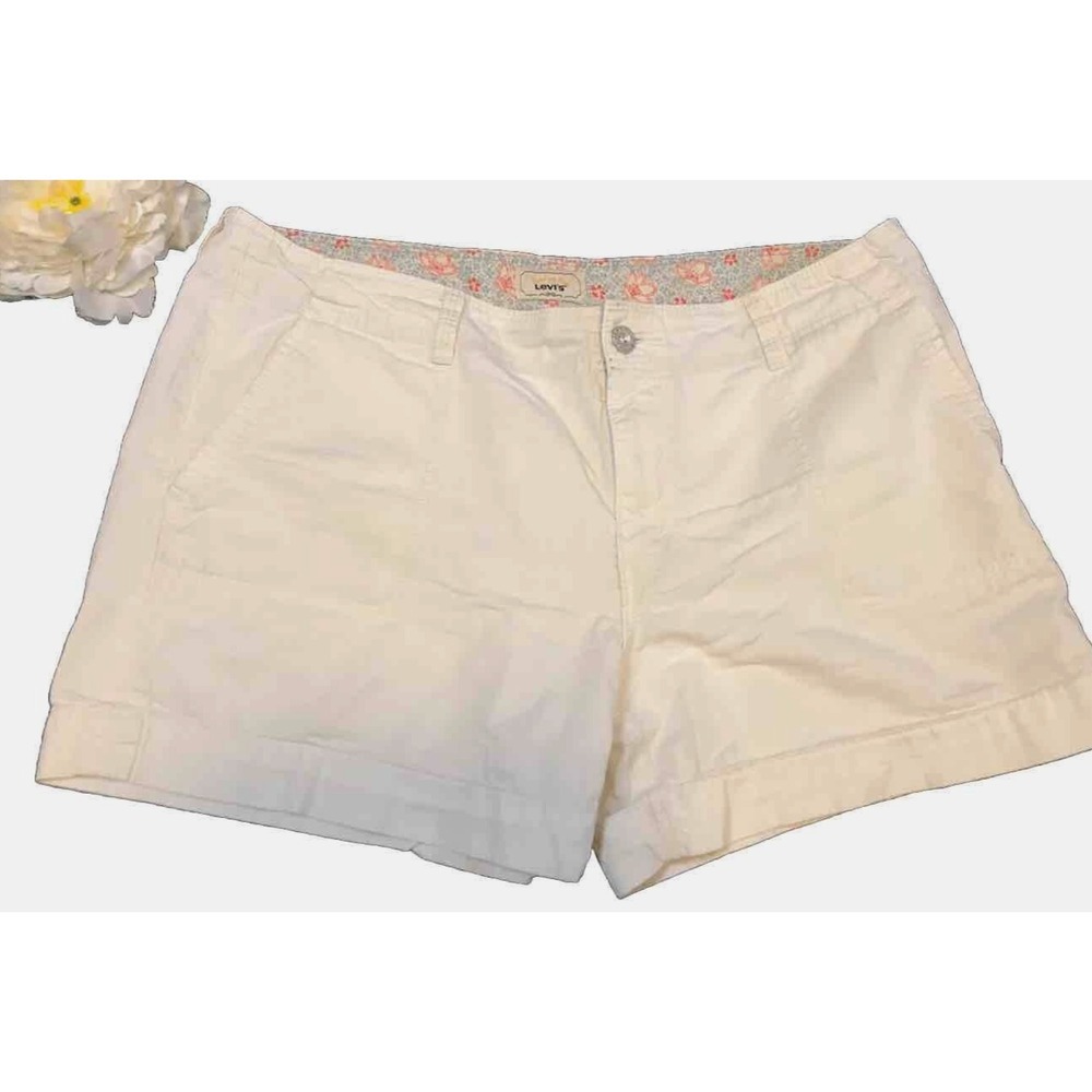Levi's - Women's Size 16 - White - Denim Jean Shorts With Pockets 100% Cotton